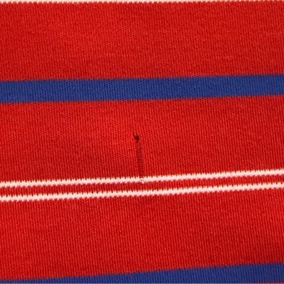 Polo by Ralph Lauren Red Polo with Blue & White Stripes - Picture 8 of 9